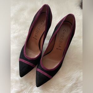 New! Chocola Suede Heels